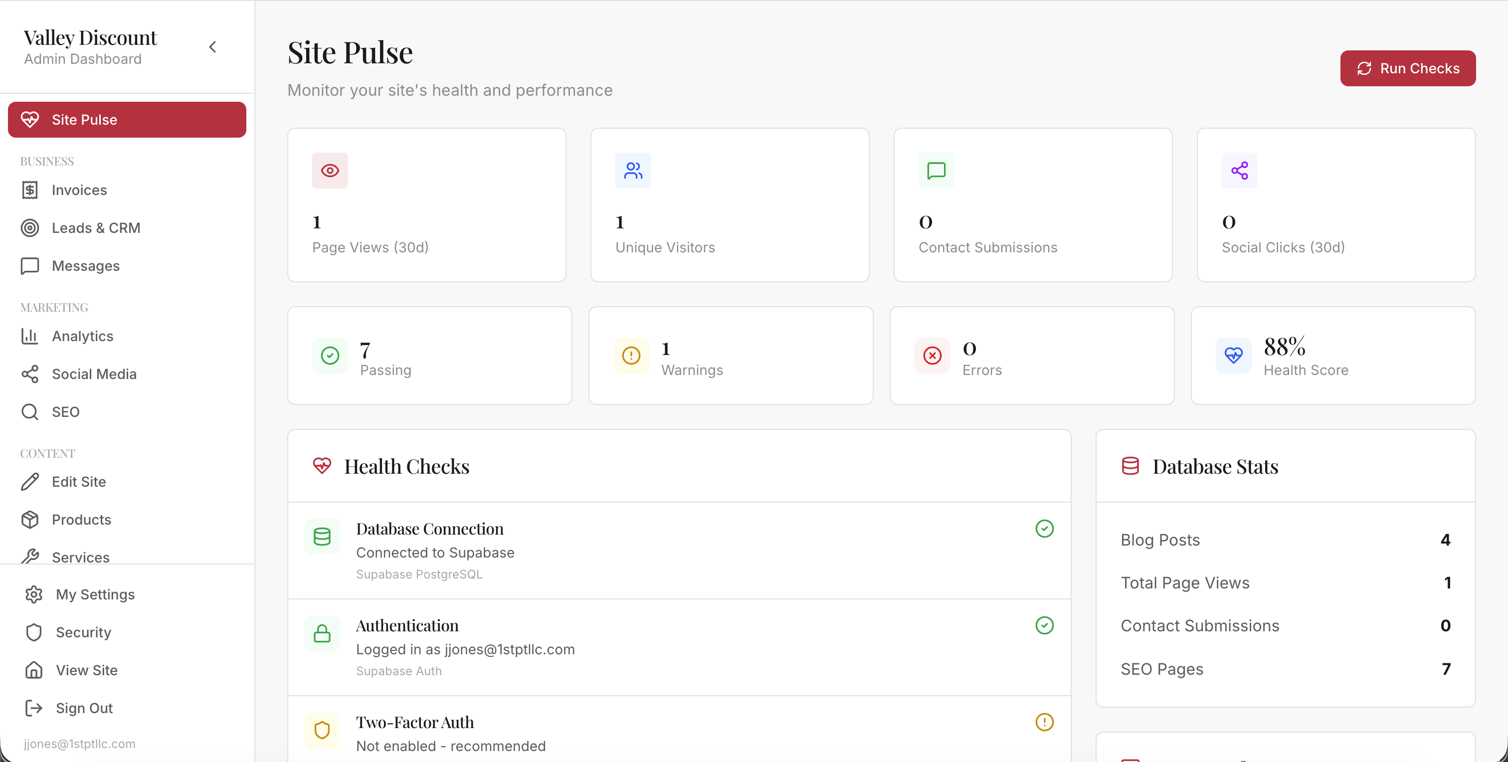Admin Dashboard
